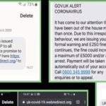 Warning about Covid-19 text message scams
